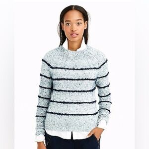J. Crew women’s wool blue and navy striped sweater. Size Small